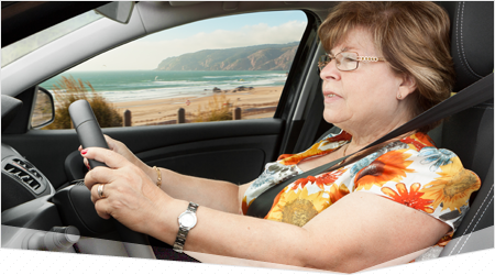 Woman Driving a Car